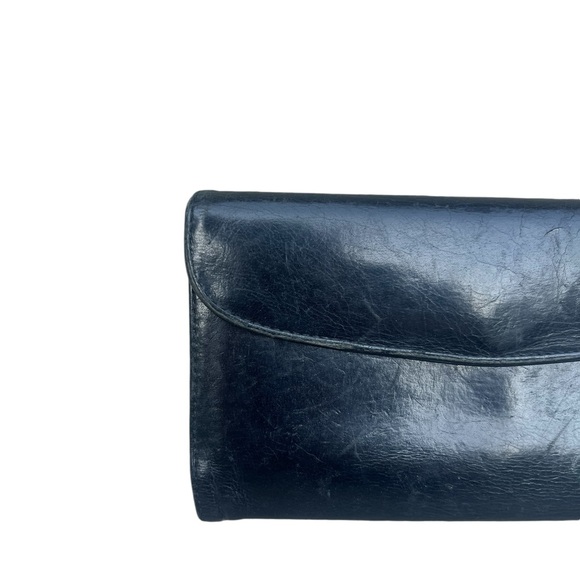 Vintage Coach Water Buffalo Combination Wallet Checkbook Black Leather 4859 Used - Picture 3 of 13